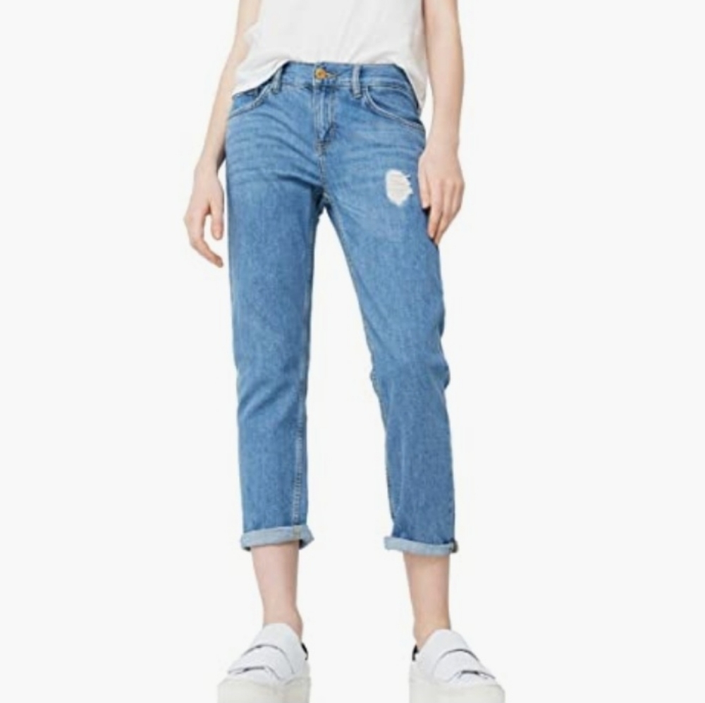 Mango | Cigar Relaxed Straight Leg Crop Jeans - 6